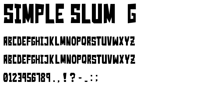 Simple Slum__G font